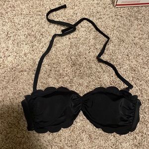 Victorias Secret PINK scallop bandeau swim top S